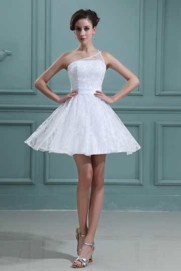 Mini robe dentelle blanche