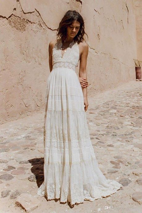 Robe blanc longue