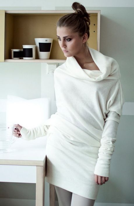 Robe blanche en laine