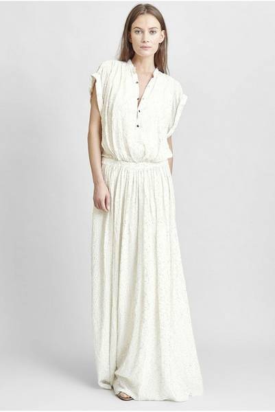 Robe blanche fluide courte