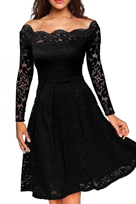 Robe dentelle noire et rose