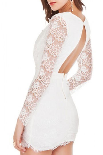 Robe en dentelle blanche pas cher