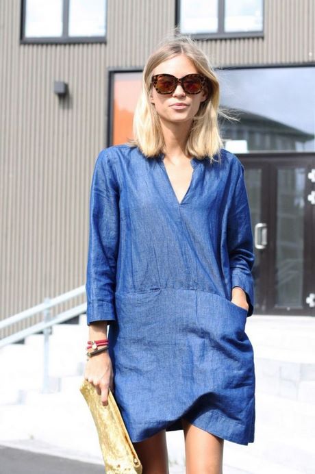 Robe en jean en hiver