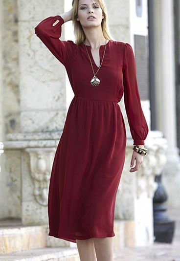 Robe hiver bordeaux