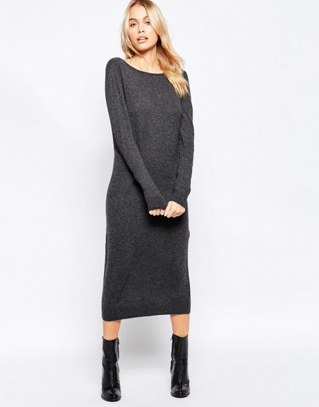 Robe longue droite hiver