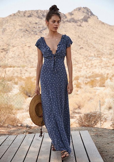 Robe longue été a fleur