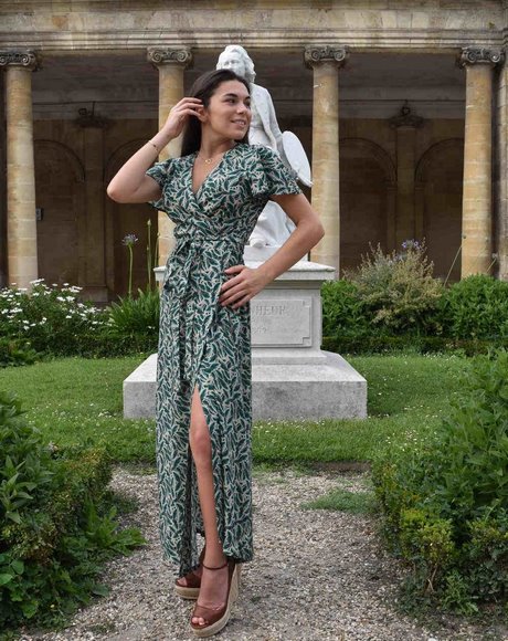 Robe longue été verte