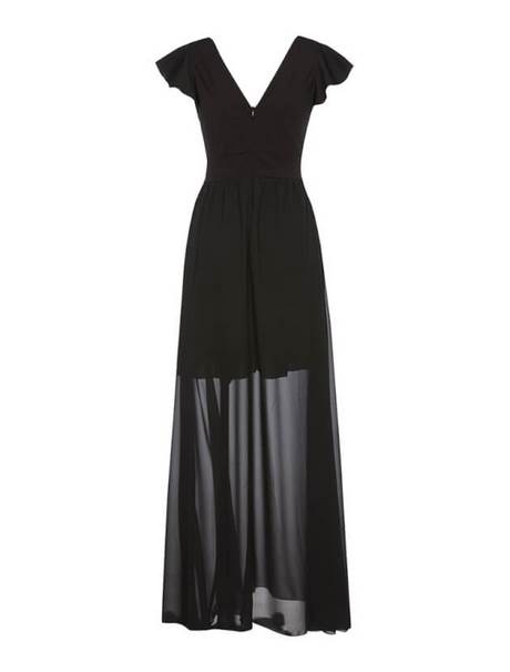 Robe longue noir ouverte