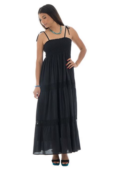 Robe longue noir ouverte