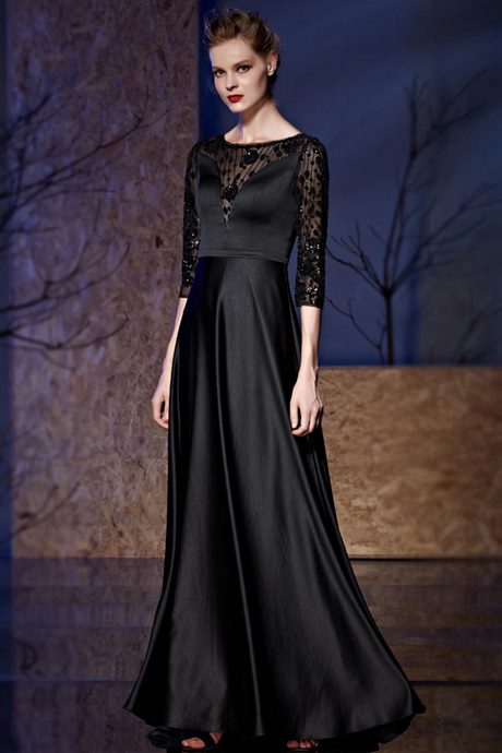 Robe longue noire concert