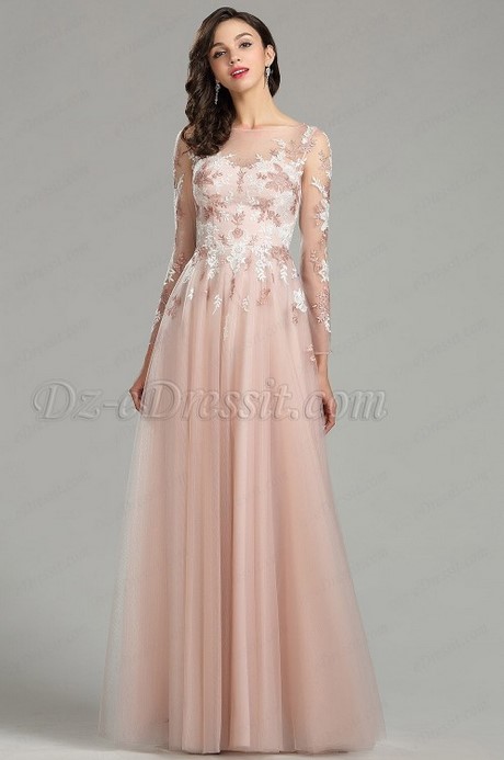 Robe longue rose et blanche