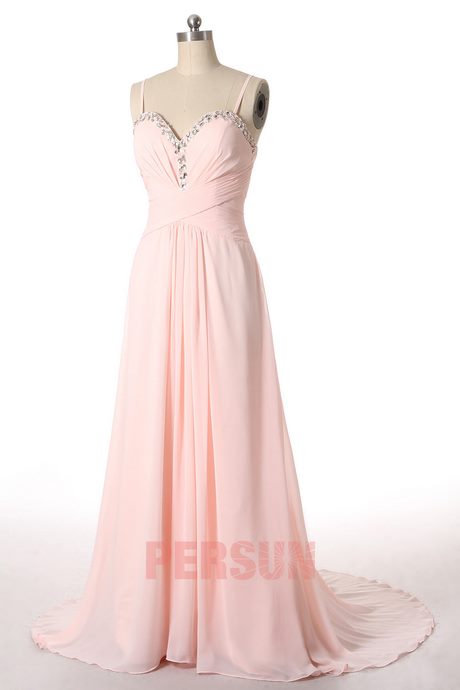 Robe longue rose et blanche