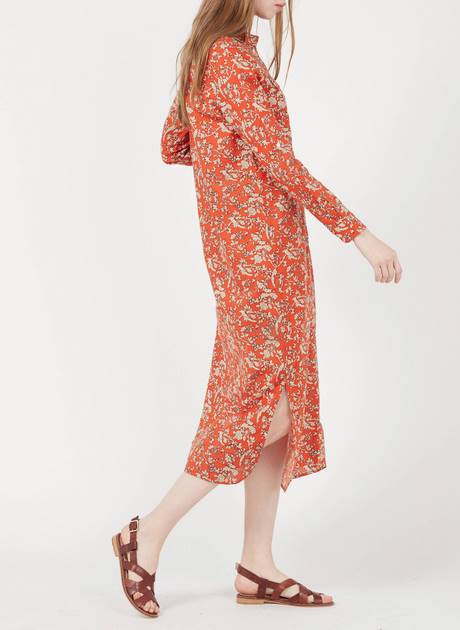 Robe orange longue