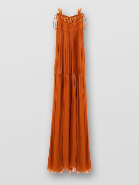 Robe orange longue