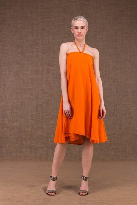 Robe orange longue