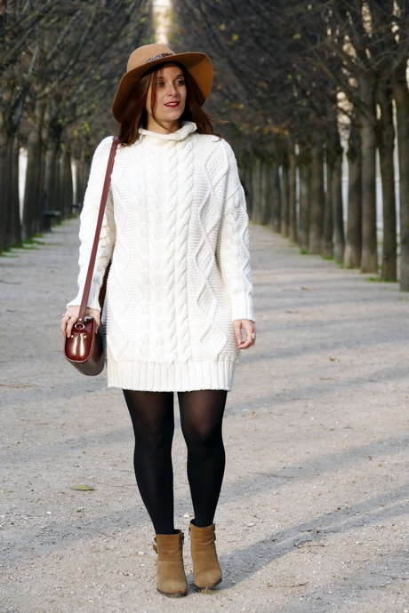 Robe pull noir et blanc