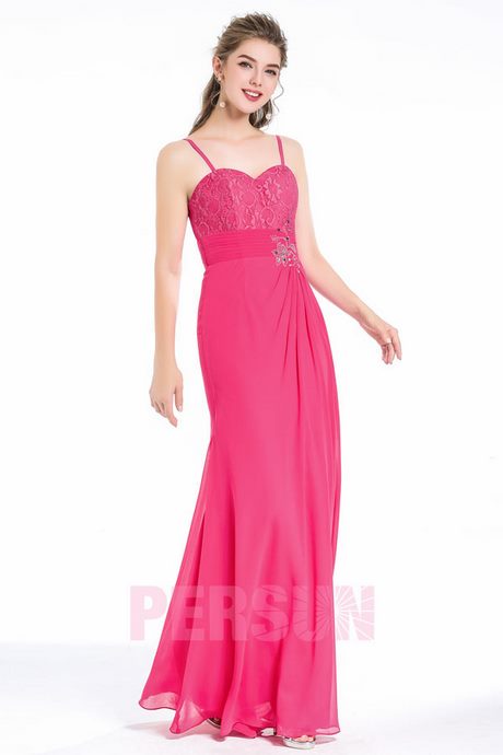 Robe rose fushia dentelle