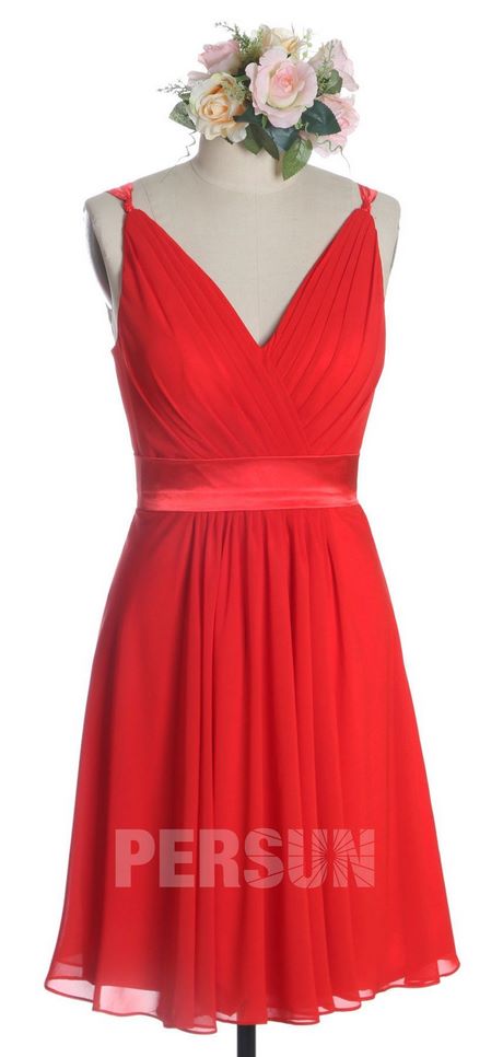 Robe temoin mariage rouge