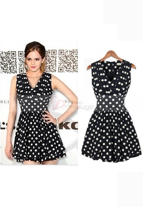 Robe a petit pois femme