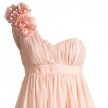 Robe asymétrique rose pale