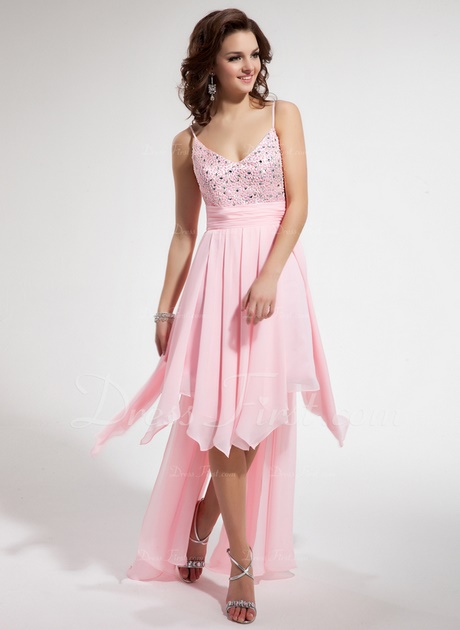 Robe asymétrique rose pale