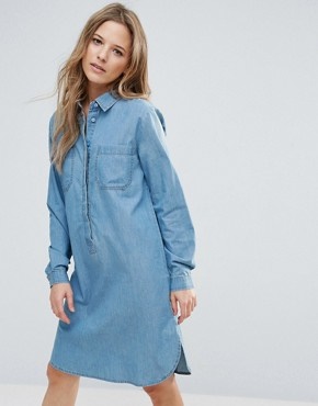 Robe chemise jean femme