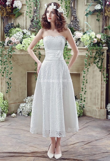 Robe de mariée mi longue