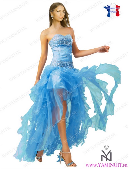 Robe de soirée bleu turquoise