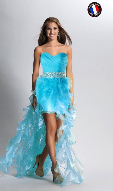 Robe de soirée bleu turquoise