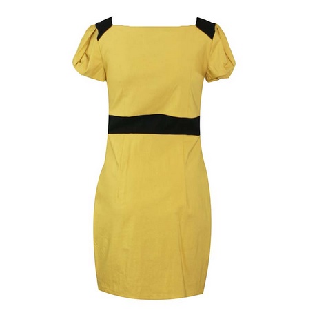 Robe jaune et noir