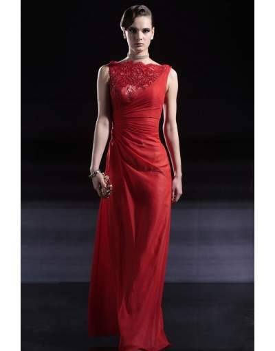 Robe longue moulante rouge