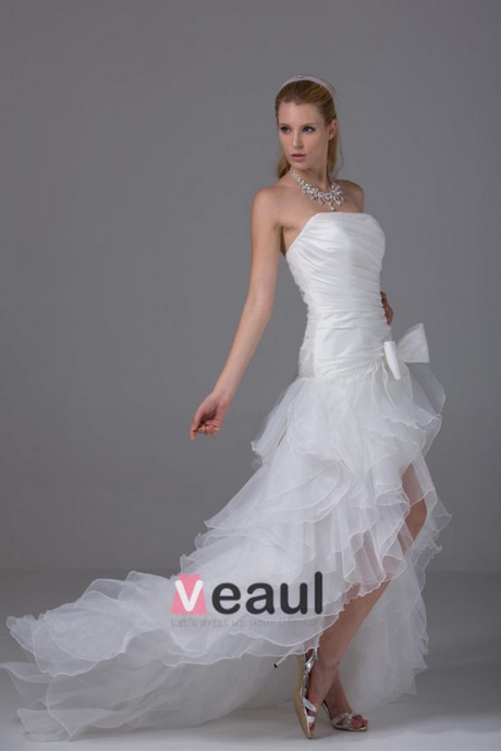 Robe mariée asymétrique courte