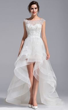 Robe mariée asymétrique courte