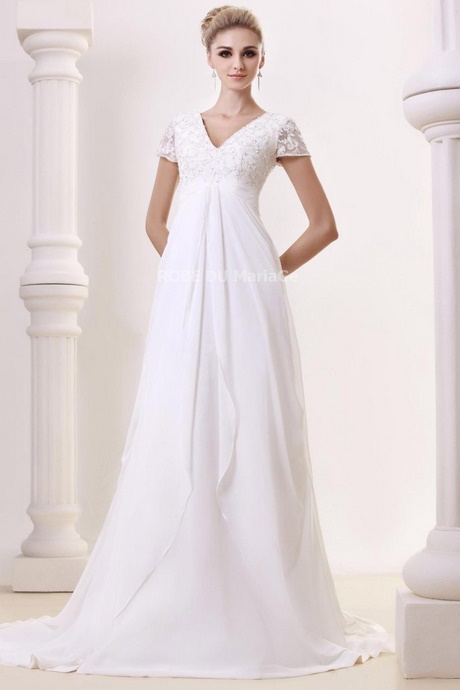 Robe mariée manches courtes