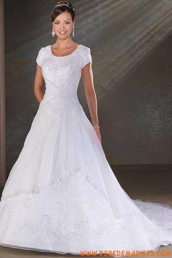 Robe mariée manches courtes