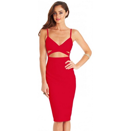 Robe rouge courte moulante