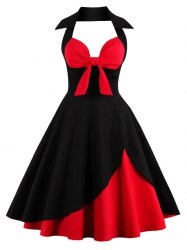 Robe rouge dentelle dos nu