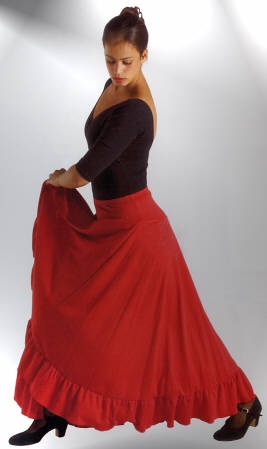 Robe rouge flamenco
