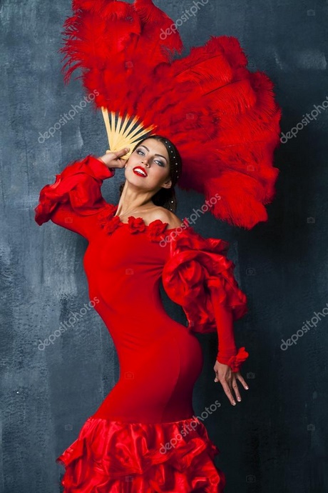 Robe rouge flamenco