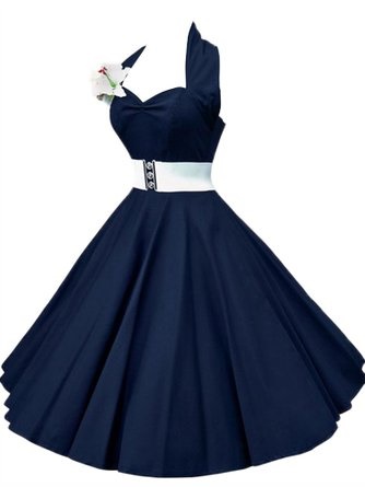 Robe vintage bleu