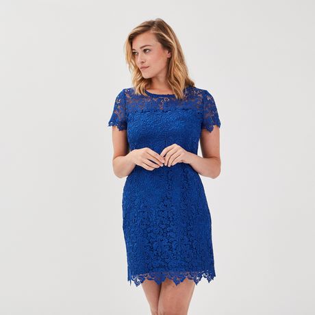 Robe bleu electrique dentelle