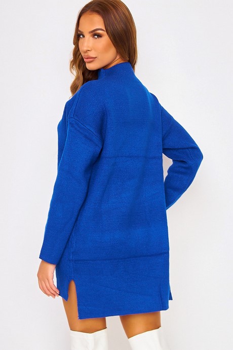 Robe bleu electrique manches longues