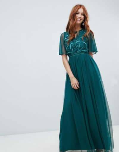 Robe bleu et vert