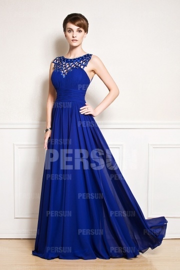 Robe bleu roi classe