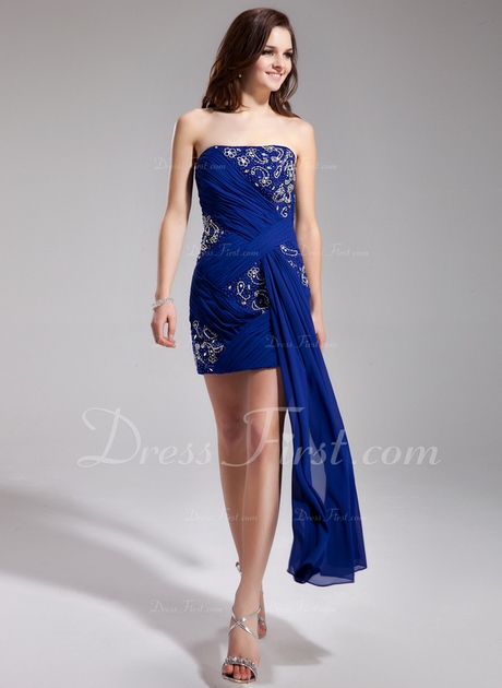 Robe bleu roi et argent