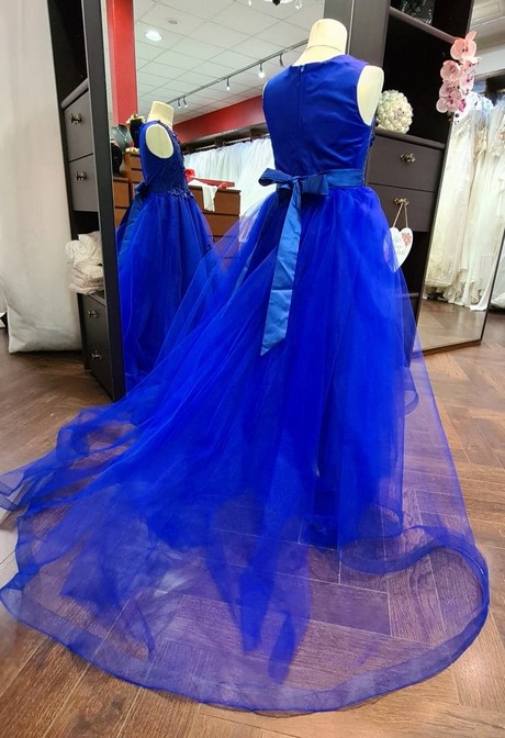 Robe bleu roi fille