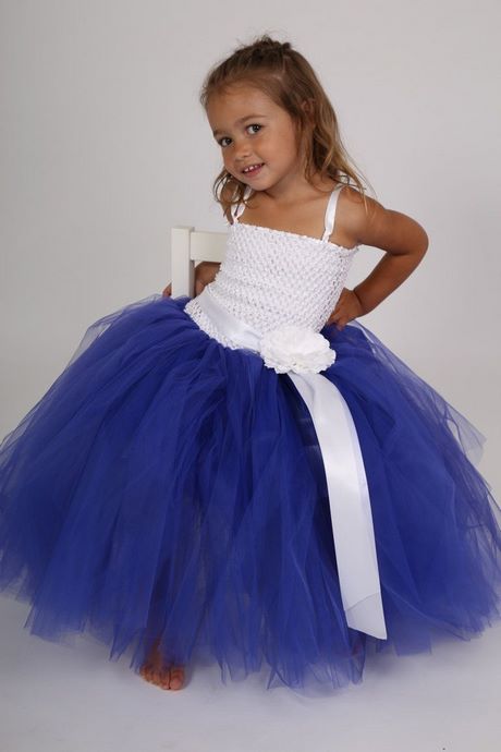 Robe bleu roi fille