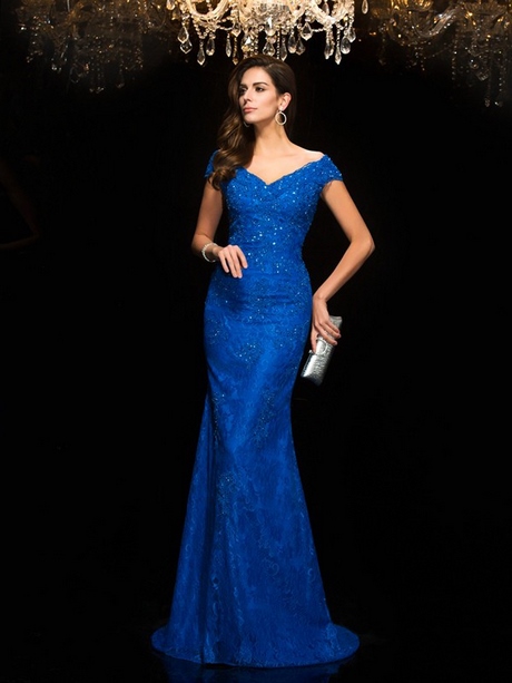 Robe bleu roi soirée