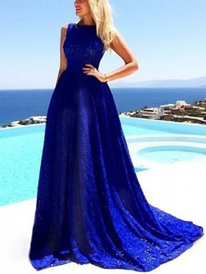 Robe bleu roi soirée