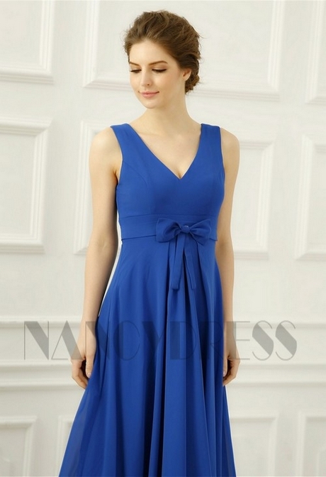 Robe bleu royal longue